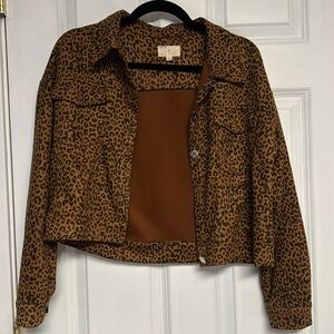 Lost + Wander jacket, size small. New condition. Cheetah print.